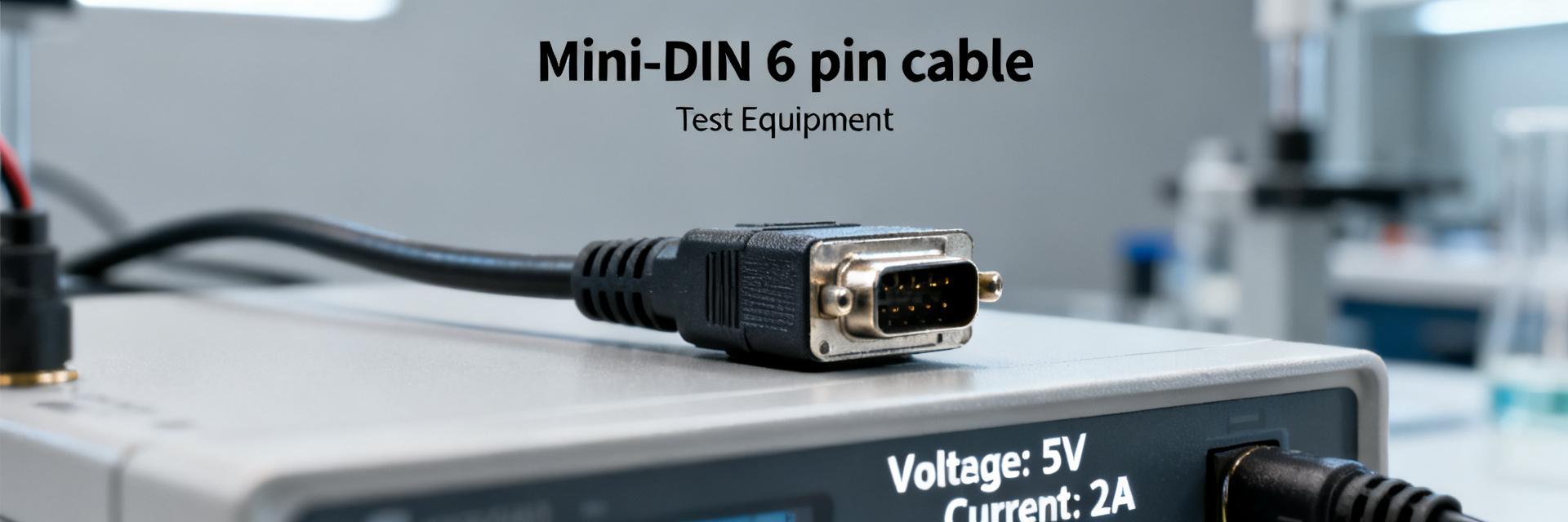 AK323G-2 Mini-DIN 6-pin Specs and Test Results Guide Diagram