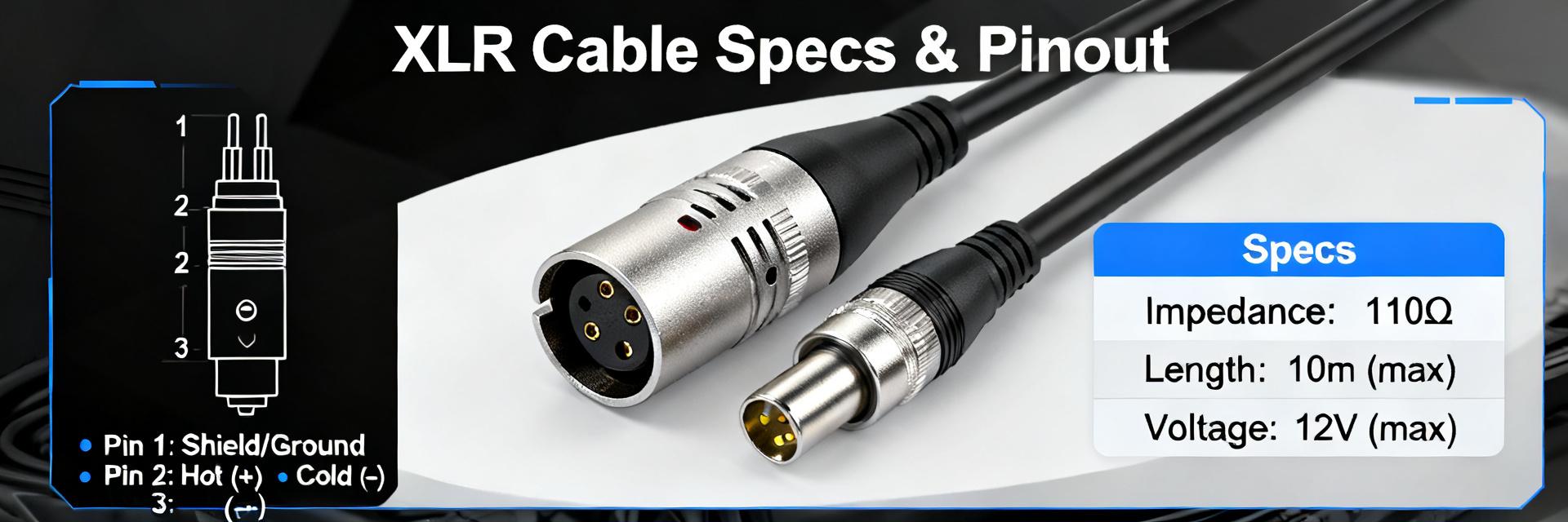 6869-300 数据手册：XLR 电缆规格与引脚排布指南详解