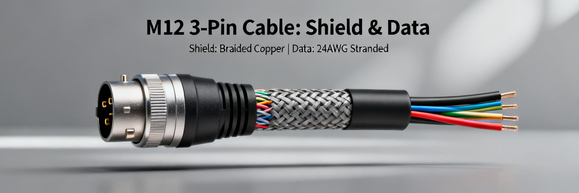 M12 3-Pin Cable Specs: Shielding & Electrical Data