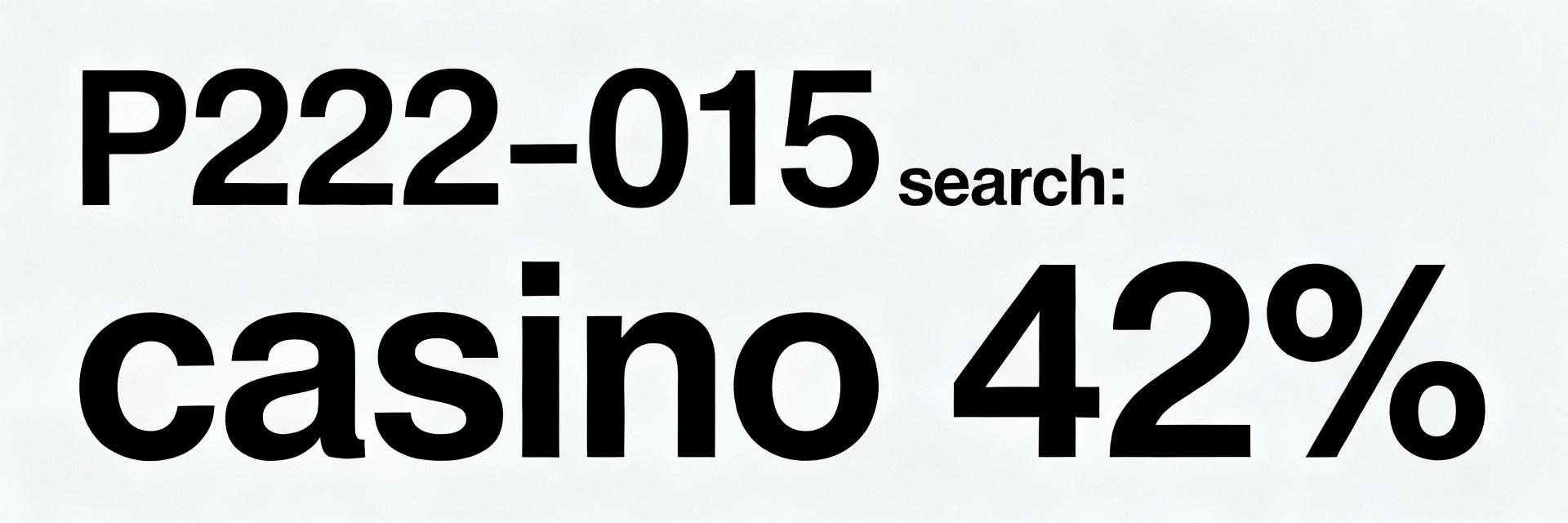 P222-015 Search Trends: Latest Volume & Casino Split